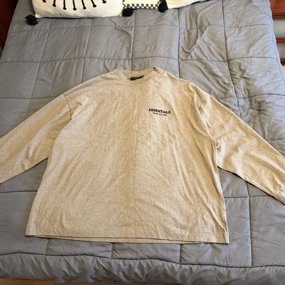 Essentials Tan Long Sleeve Tee - Picture 1 of 5